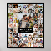 Fotos Collage 52 Bilder 8x10 16x20 24x30 Schwarz