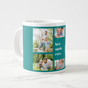 Fotos Collage Bester Onkel Aller Zeiten Türkis und Jumbo-Tasse