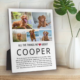 Fotos Collage Dinge, die wir an dir lieben Hund Fotoplatte