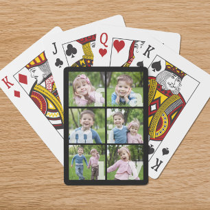 Fotos Collage Familie 6 Bilder Benutzerdefinierte Spielkarten