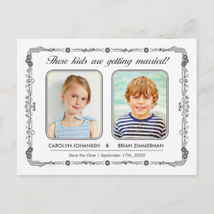 Fotos der alten Schule Save the Date Postkarte