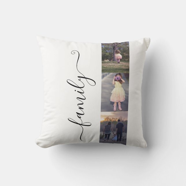 Fotos der Fotocollage-Familie Vorlage 6 Bilder Kissen (Vorderseite)