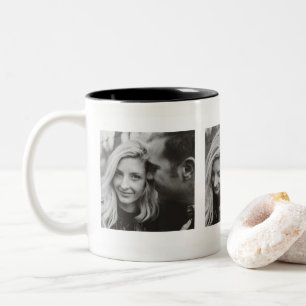 Fotos der Gewohnheits-drei personalisiert Zweifarbige Tasse