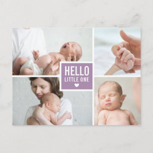 Fotos der "Modern Hello and Birce Announcement" Postkarte
