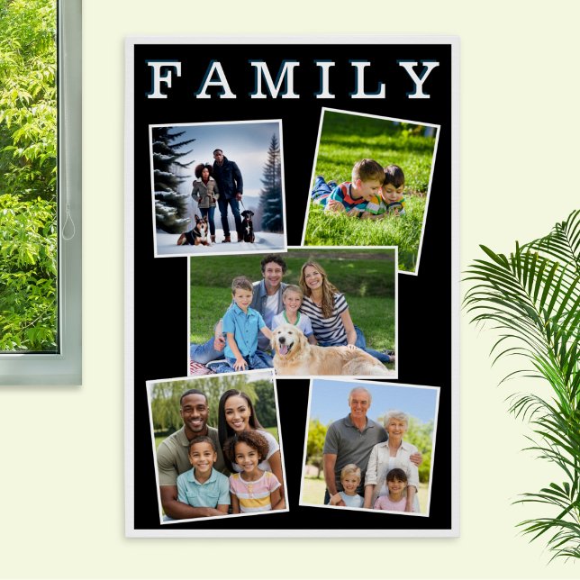 Fotos Familienfreundliches Personal Poster (Create your own custom poster with five favorite family photos)