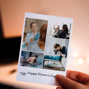 Fotos für den Frauentag mit individueller Urlaubsk Feiertagskarte