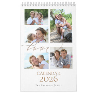 Fotos für Familien-Collage-Liebe-Skript 2025 Kalender