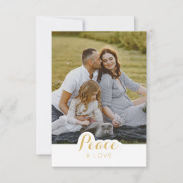 Fotos für Frieden und Liebe Weihnachten Dankeskarte