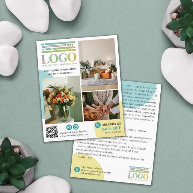 Fotos für gelbe Türkiskreise Logo-Werbung Flyer (Von Creator hochgeladen)