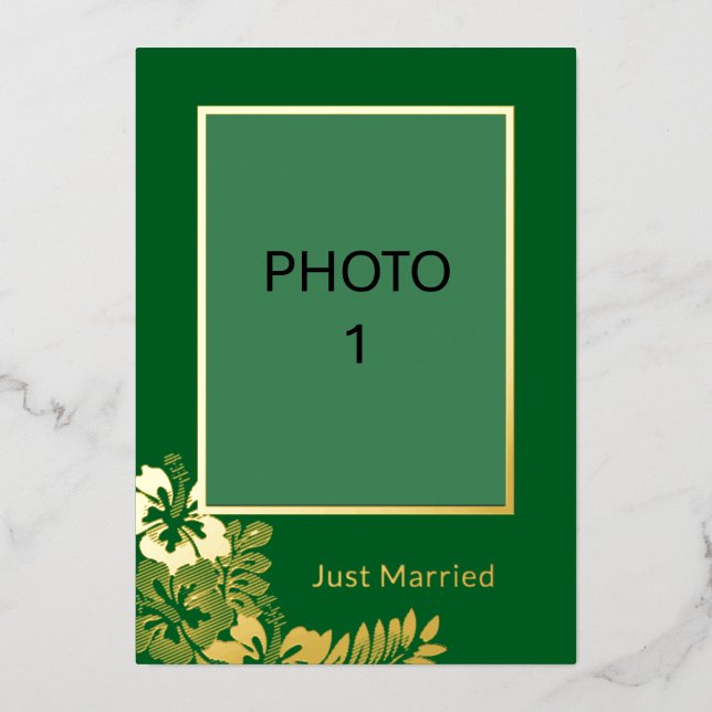 Fotos Hochzeit nur verheiratet ankündigen Karte hi (Vorderseite)