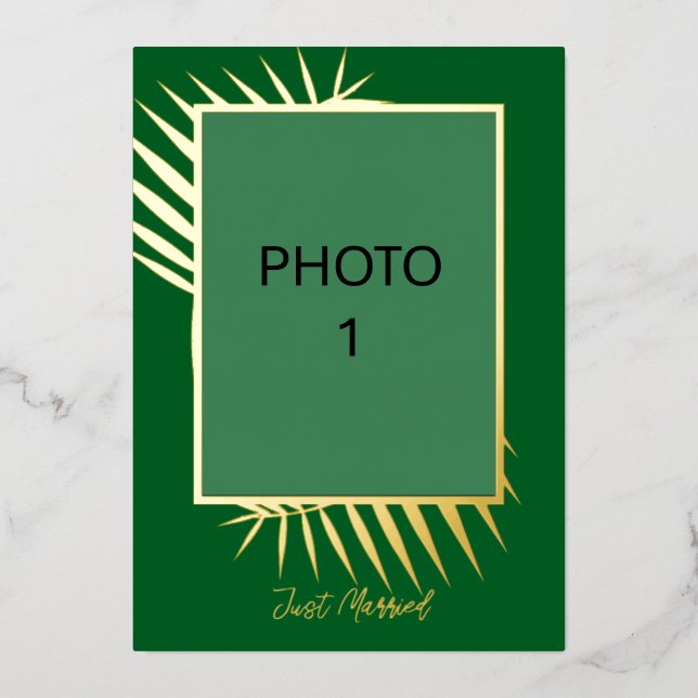 Fotos Hochzeit nur verheiratet ankündigen Karte hi (Vorderseite)