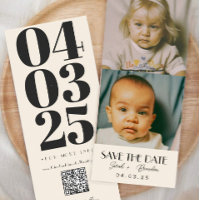 Fotos im Kindesalter Typografie - Qrcode Save the 