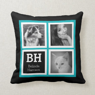 Fotos mit beidseitigem hellblauen Farbstoff Kissen