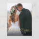 Fotos mit Goldhandschrift für Hochzeiten Vielen Da Postkarte (Vorderseite)