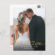 Fotos mit Goldhandschrift für Hochzeiten Vielen Da Postkarte (Vorne/Hinten)