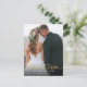 Fotos mit Goldhandschrift für Hochzeiten Vielen Da Postkarte (Stehend Vorderseite)