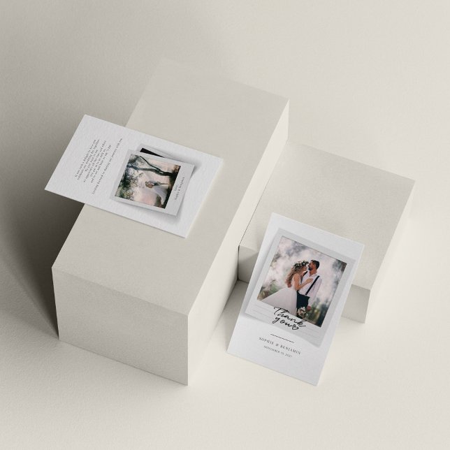 Fotos mit handgeschriebenen Hochzeiten Vielen Dank Mitteilungskarte (Von Creator hochgeladen)