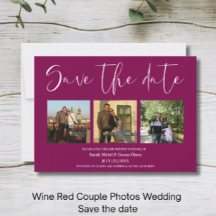 Fotos mit Rotem Weinklopfen Hochzeit Das Datum spe Save The Date
