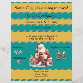 Fotos mit Santa im Einkaufszentrum Flyer