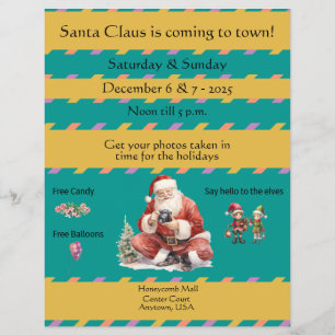 Fotos mit Santa im Einkaufszentrum Flyer