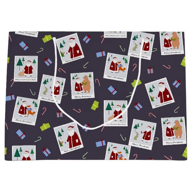 Fotos mit Weihnachtsgeschenk Große Geschenktüte (Vorderseite)