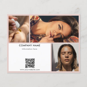 Fotos QR-Code für Blush Pink Werbeaktion Schönheit Flyer