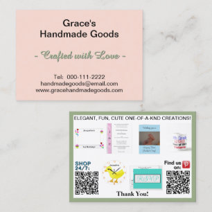 Fotos QR Codes 3.5 x 2.5 für die Druckerei in Rosa Visitenkarte