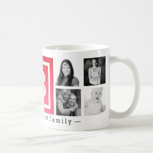 Fotos rosa der Ombre Monogramm-personalisierte Tasse