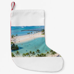 Fotos tagsüber am Strand Kleiner Weihnachtsstrumpf