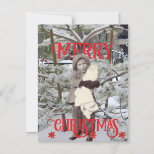 Fotos von Schnee und Weihnachtsstern Frohe Weihnac Karte