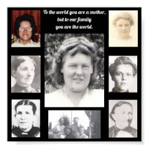 Fotos zitieren Collage Black Frame Poster