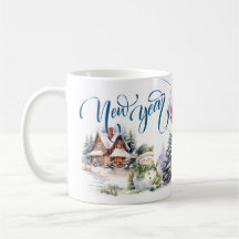 Fotos zum Neujahrsfest der Kaffee-Tasse Blauer Sti