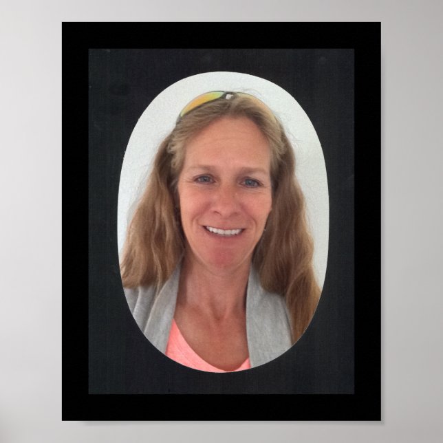 Fotoschwarz-Oval-Rahmen hinzufügen Poster (Vorne)