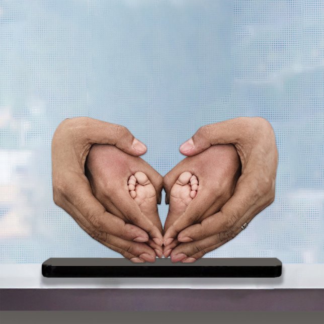 Fotoskulpturenausschnitt der Familie Freistehende Fotoskulptur (Family Hands Photo Sculpture Cutout)