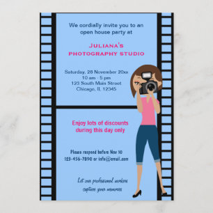 Fotostudio-Feier Einladung