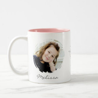 Fototasse - Rosa Personalisiert mit ASL ILY Zweifarbige Tasse