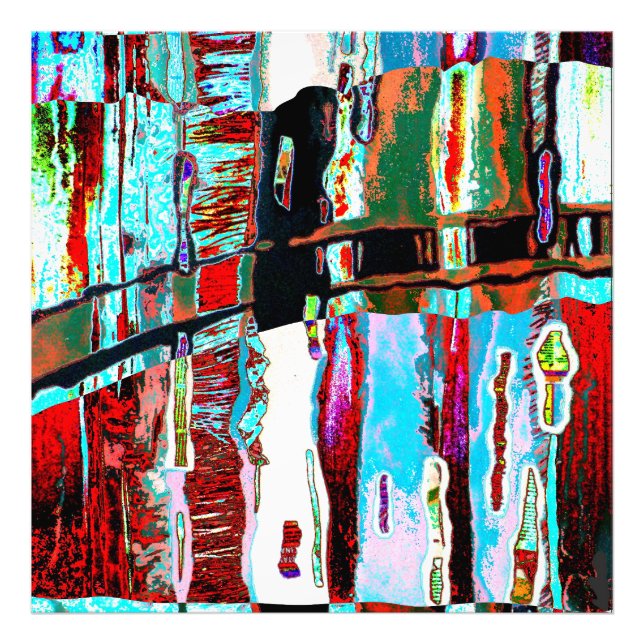Fotovergrößerung – Abstrakte Collapse Reflection  Fotodruck (Vorne)