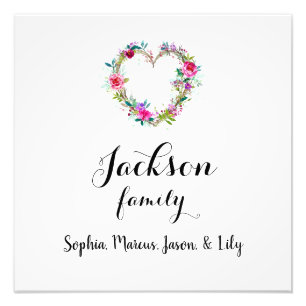 Fotovergrößerung mit Familienname Fotodruck