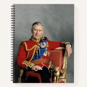 Fotovergrößerung von König Charles III Notizbuch