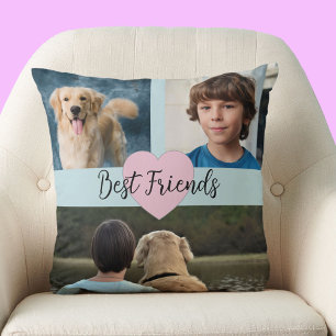 Fotovorlage Beste Freunde Haustiere Kissen