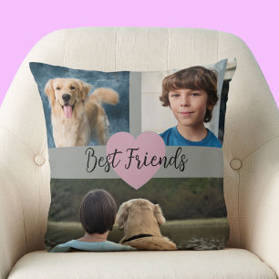 Fotovorlage Beste Freunde Haustiere Kissen