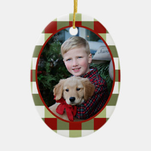 Fotoweihnachtsfeiertagsverzierung Keramikornament