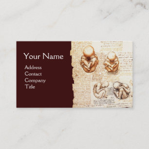 Fötus in der Geb5rmutter, Geburtshilfe, Visitenkarte