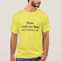 Fötus ist für Baby-T - Shirt lateinisch