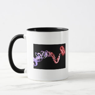 Fötus mit einer Nabelschnur gemacht von Tasse
