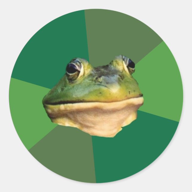 Foul Bachelor Frog Runder Aufkleber (Vorderseite)