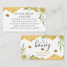 Found Her Honey Bee Bridal Shower Recipe Request
