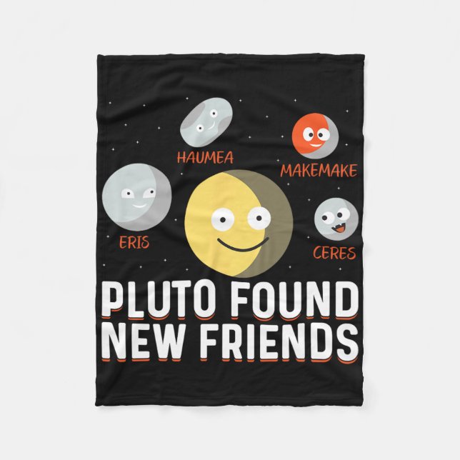 Found New Friends Dwarf Planets Astronomy Kids  Fleecedecke (Vorderseite)