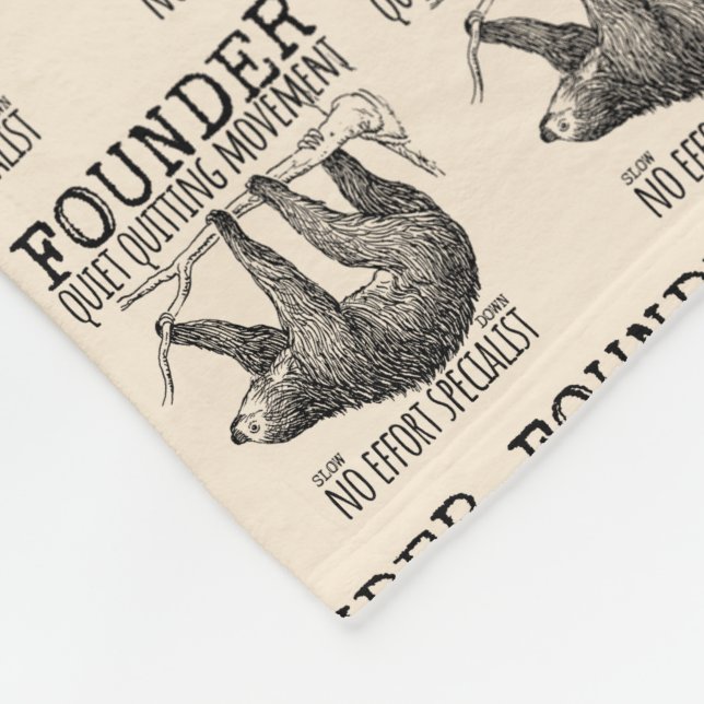 Founder Quiet Quitting Movement Cute Sloth Fleecedecke (Ecke)