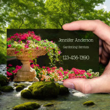 Fountain Blume Garden Business Card